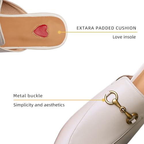 Vertundy Women's Mules Loafers Low Heel Flats Leather Slip On Backless...
