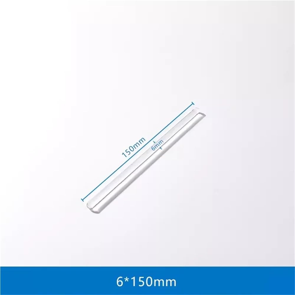Bastoncini agitatori in vetro, Bacchette for agitazione a testa tonda in vetro borosilicato trasparente da 100 pezzi, dimensioni multiple(6X150mm)