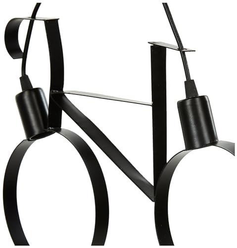 Image of Lexton Decoration 40 Watts Cycle Shape Ceiling Pendant Hanging Lamp Light Fixture | Bedroom, Kitchen, Indoor Outdoor or Home Decoration (Corded Electric Black Pack of 1) (Bulb Not Included)