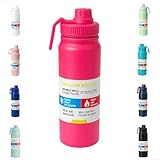 Garrafa de água térmica inox 800ml parede dupla com isolamento a v