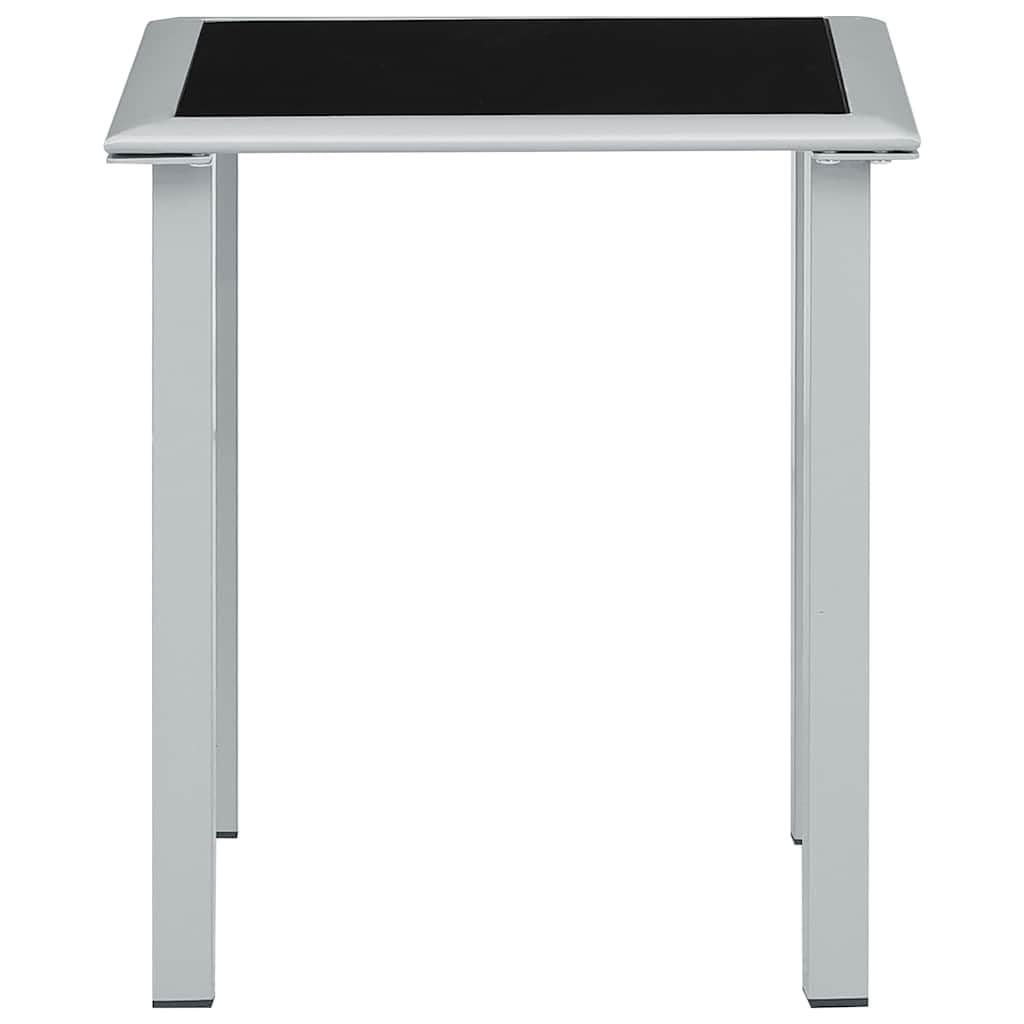 Tavolo da Giardino 41x41x45 cm in Vetro Temperato e Acciaio | Tavolino quadrato ideale per arredare balcone e terrazzo, stabile e facile da spostare per aperitivi all'aperto.