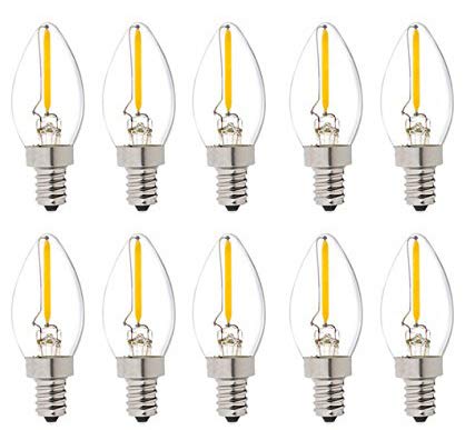 10 LED tBgd C7 1W 60LM E12 2700KgFEH[zCg Md10W` Sz^Cv NVbN g d^d (1W)