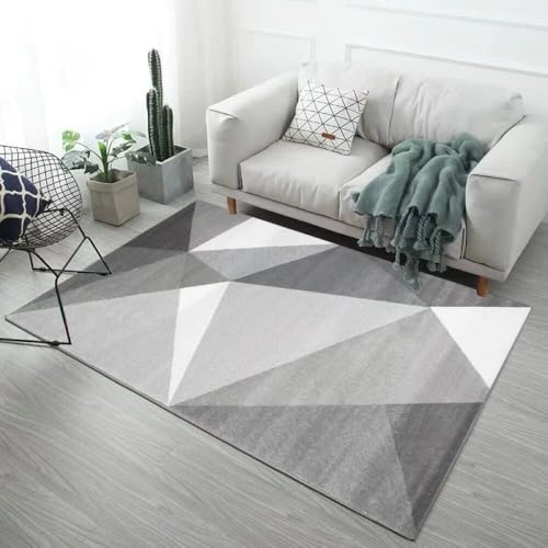 Tapis de sol camping 130x190cm design géométrique gris antidérapant