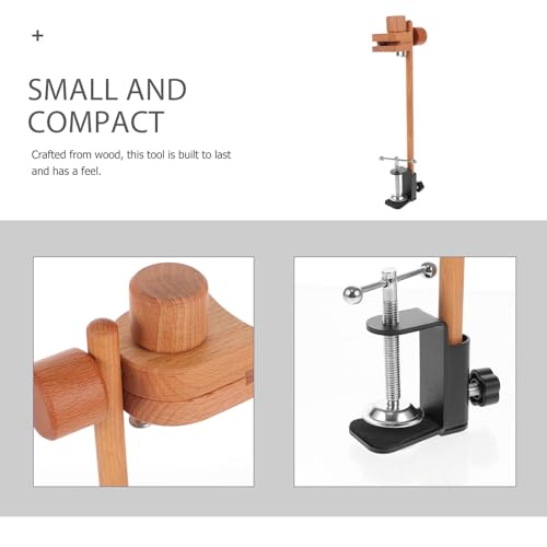 Soporte para bastidor de bordado de madera e hierro BESPORTBLE duradero 3