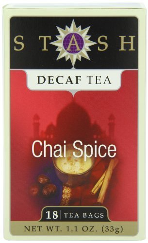 Stash Stash Tea Tea - Té de especias chai descafeinado, 18 bolsas de té (paquete de 6)