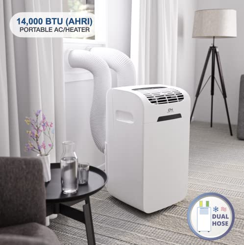 Cooper & Hunter 14,000 Btu 115V Dual Hose Heat Pump Portable Air Conditioner And Heater Including Remote Controller #TOP1