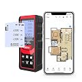 Laser Distance Tape Meters with Phone App Power Output,Measurement Tool, 260ft Bluetooth Distance Meter with Floor Plan App, LCD Backlight, USB-Charge, Voice Broadcast, Measure Distance, Area & Volume