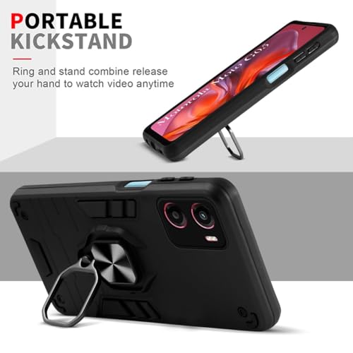 Image of AIBEX Armor Back Cover Compatible for Motorola G05| Rugged Shockproof Case with Ring Holder & Kickstand | Military-Grade Protection | Magnetic Car Mount Compatible