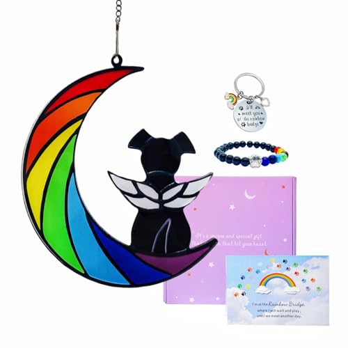 Weishenghuo Dog Memorial Gift Rainbow Bridge Sun Catcher