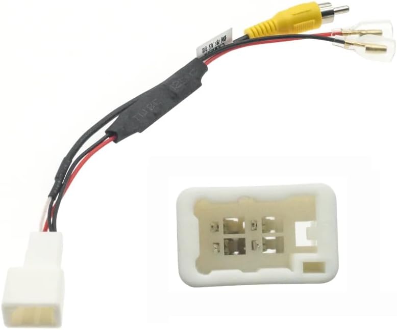 Retain OEM Factory Vista trasera del coche Cámara reversa de respaldo Adaptador de video Conector Cable RCA para Toyota Land Cruiser Old RAV4 RX330 Pantalla original 86 Mazda 4Pin