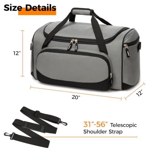 Image of Uarition Gym Bag for Men & Women - 50L Large Duffle Bag for Travel, Grey