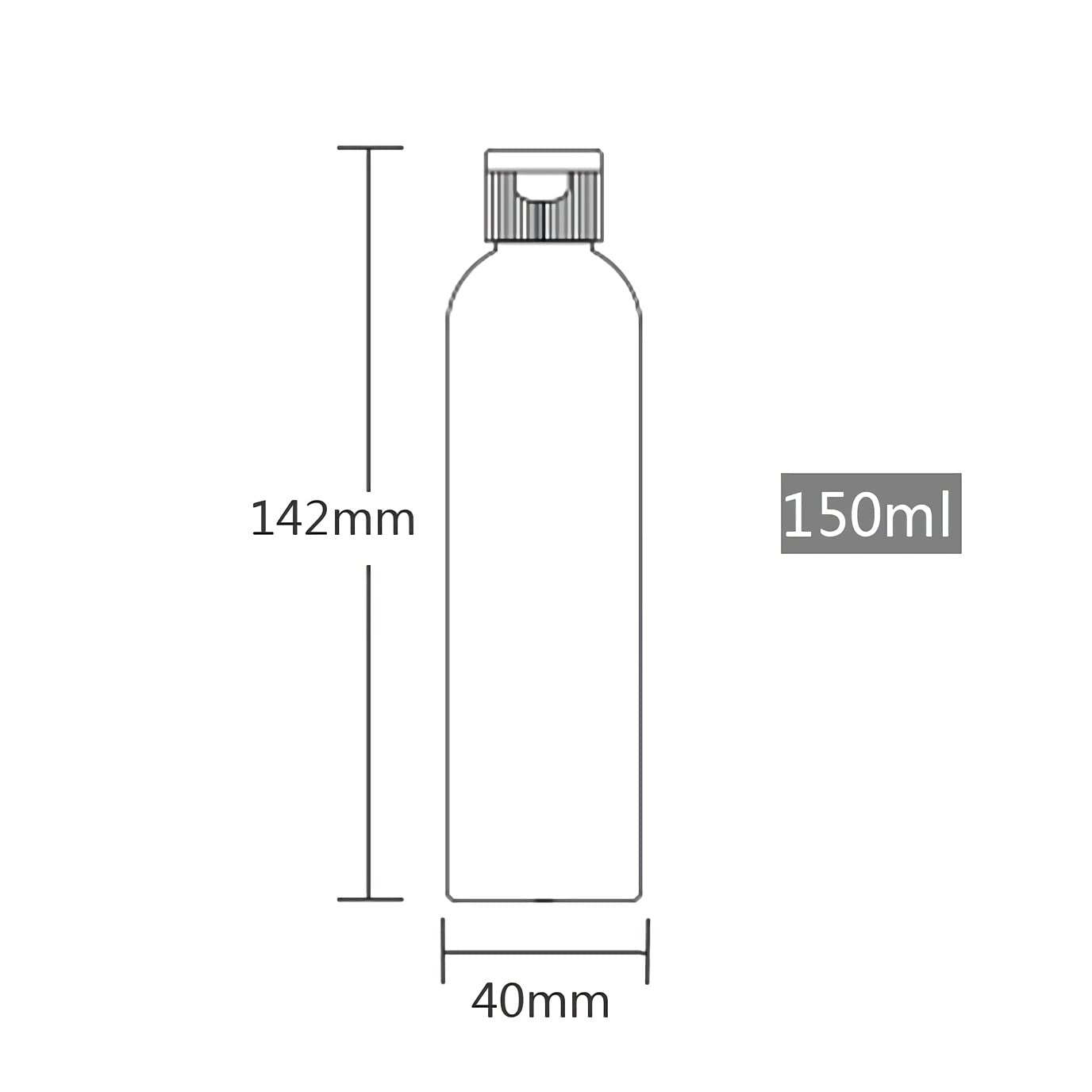 12 Pièces 150 ML Transparent Bouteille en Plastique avec Bouchon à Charnière Blanc, DIY Vider Bouteille Ronde en PET de Voyage pour Cosmétiques Liquides