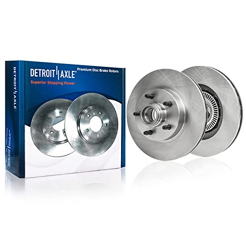 Image of Detroit Axle - RWD Brake Kit for 1995-2001 Ford Explorer, 1998-2002 Ranger, 1997-2001 Mercury Mountaineer, Front Rear Disc Brake Rotors Ceramic Brakes Pads 1996 1999 2000 Replacement