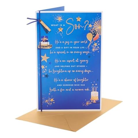 Sentimental Birthday Card for Son Cover