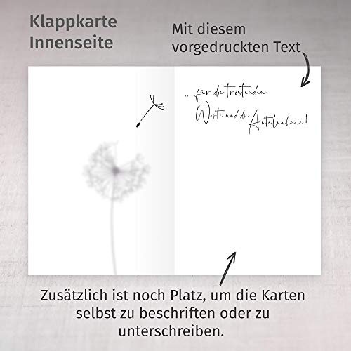 Biglietti di ringraziamento (grigio, 25 pezzi)