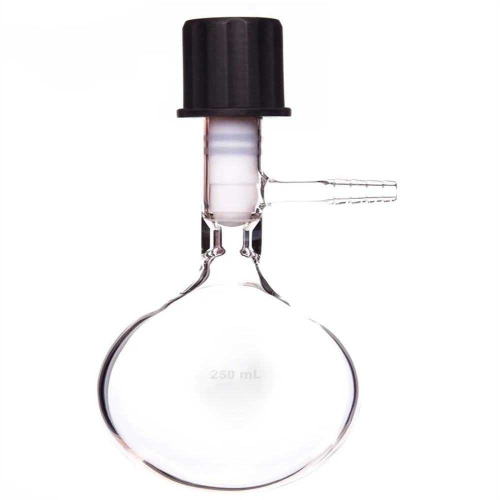 Attrezzature e forniture di laboratorio Valvola for alto vuoto a parete spessa sferica in vetro borosilicato F49 PTFE