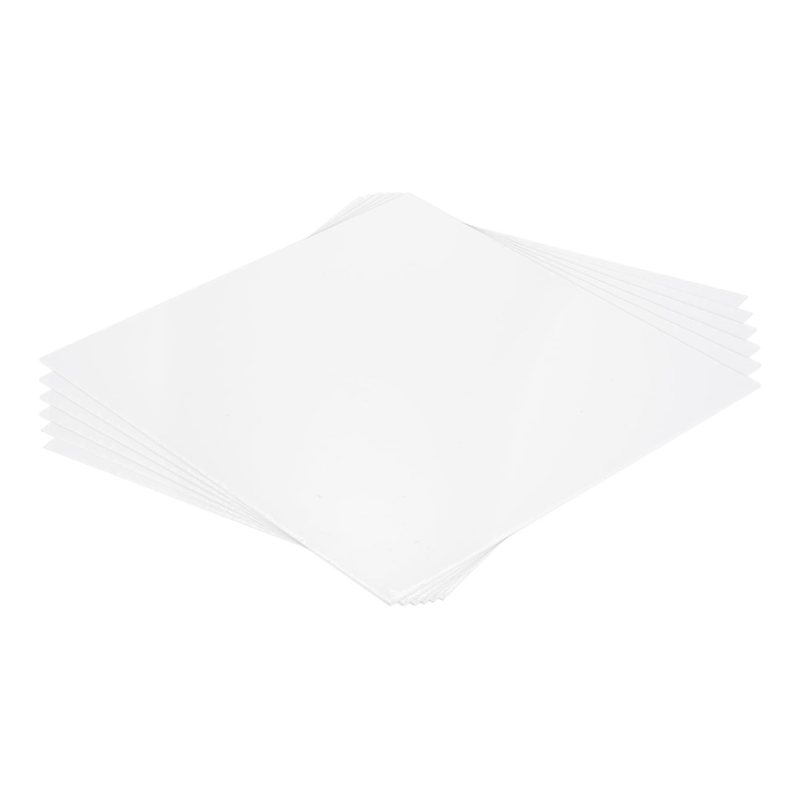 QUARKZMAN ABS Plastica Foglio 12 Pollici X 12 Pollici X 0.12 Pollici ABS Stirene Fogli per Modelli Edifici Diy Artigianato Pannello Bianco 6 Pezzi