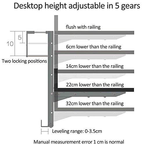 Table pliante murale pour balustrade de balcon : fini l'encombrement extérieur - 6