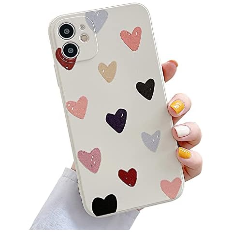 LRANKAI Compatible with iPhone 11 Case for Women Girls,Cute Hearts Pattern Slim Thin Soft TPU Shockproof Silicone Protective Case Cover for iPhone 11- Hearts Cover