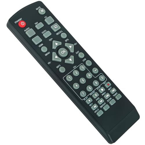 Télécommande de rechange compatible avec Ematic Digital TV Converter Box AT103B - 3