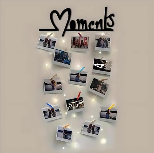 BIZYAC Instant Photo Display - Wall Hanging String with Clips - 3M Self ...