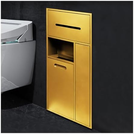 Waterproof Niche Wall-Mounted Bathroom Shelf, recessed Niche Storage Rack,(Toilet Niche,Premium Stainless Steel Shower Niche - Waterproof Embedded Shelf for Shampoo, Toiletries & Toilet Pap