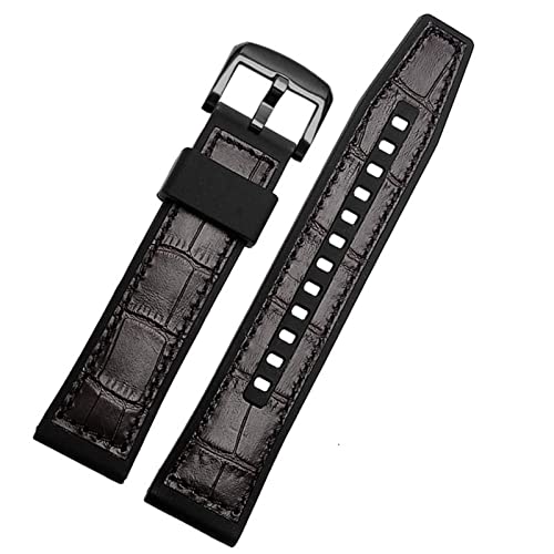 Correa de reloj de cuero genuino 22mm impermeable para SRPD76K1