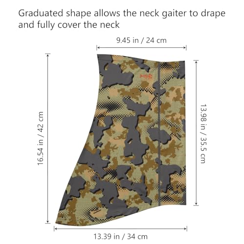 Image of BASSDASH Neck Gaiter Mask UPF 50 Sun Protection for Men & Women, Fishing, Hiking, Outdoor