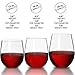 Bravario Unbreakable Stemless Plastic Wine Glasses | Reusable | Shatterproof 100% Tritan Plastic | Dishwasher-Safe | BPA-free | Awesome for Indoor & Outdoor | 13 oz, Set of 4