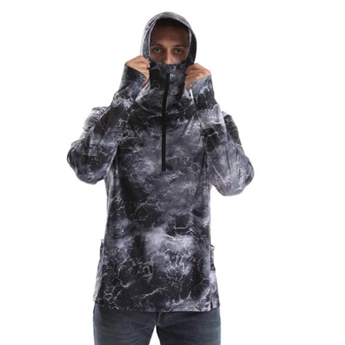 Sweat à capuche pour homme sport avec masque protecteur visage taille XL