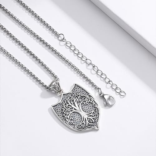 Collier arbre de vie en argent 925 massif et son pendentif celtique finement ciselé