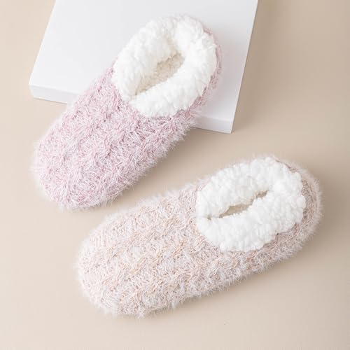Image of Fuzzy Fluffy Slipper Socks with Grips for Women & Men for House