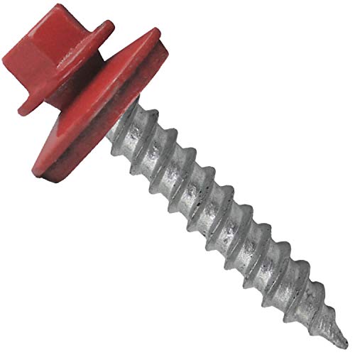 Vis de toit en métal ReGrip rouge cramoisi pour stopper les fuites des vis desserrées