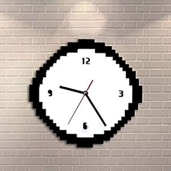 Amazon.co.jp: 壁掛け時計ピクセルタイムクロック8ビット