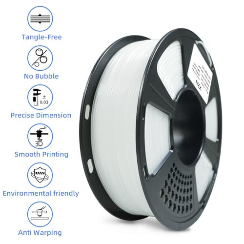 Image of PLA Filament Glow in The Dark, 3D Printer Filament 1.75mm, 1KG Glow PLA Filament Luminous (Glow Blue)