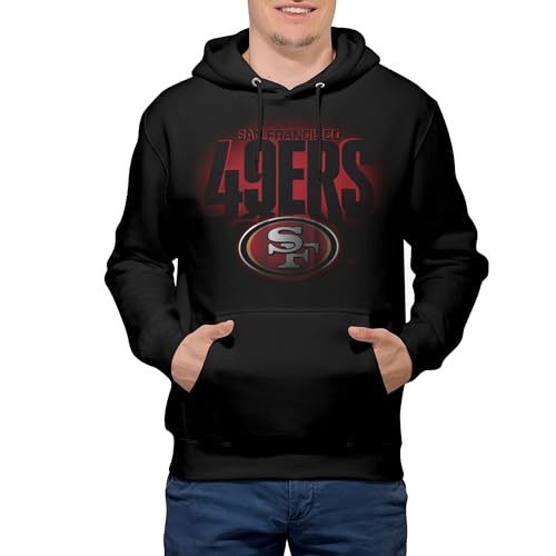 FOCO San Francisco 49ers NFL Mens Floodlight Hoodie - Black - L