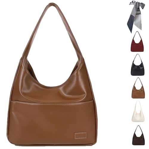 Ooomay The Maya Bag, Ooomay Maya Shoulder Bag, Vegan Leather Trendy Soft Maya Tote Bag, College Tote Leather Hobo Handbag, Faux Leather Tote Bag Large Slouch