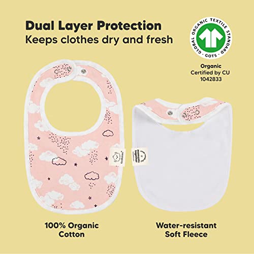 8-Pack Organic Baby Bibs For Girls & Boys - Teething Baby Bibs For Boy, Girl - Newborn Bibs For Baby Girl, Boy (Sweet Charm) #TOP2