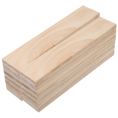 COHEALI 30 Unidades Tableros de Madera de Pino sin Acabado para Decoraciones y Arte, Material Natural Khaki, Forma Rectangular, Lienzo Artístico Versátil y Ecológico