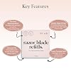 Kitsch Double Edge Safety Razors for Men and Women Blades Refills Safety Razor Blades for Smooth and Comfortable Shave, Stainless Steel Razor Refills, Sustainable Shaving Blades - 10 Count