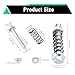 Teybouk 2 PCS Car Exhaust Flange Bolts, Steel M10x1.5mm Exhaust Bolts and Nuts Kit with Springs, Manifold Studs Gasket Fixing Assembly, Universal Car Accessories (Silver)