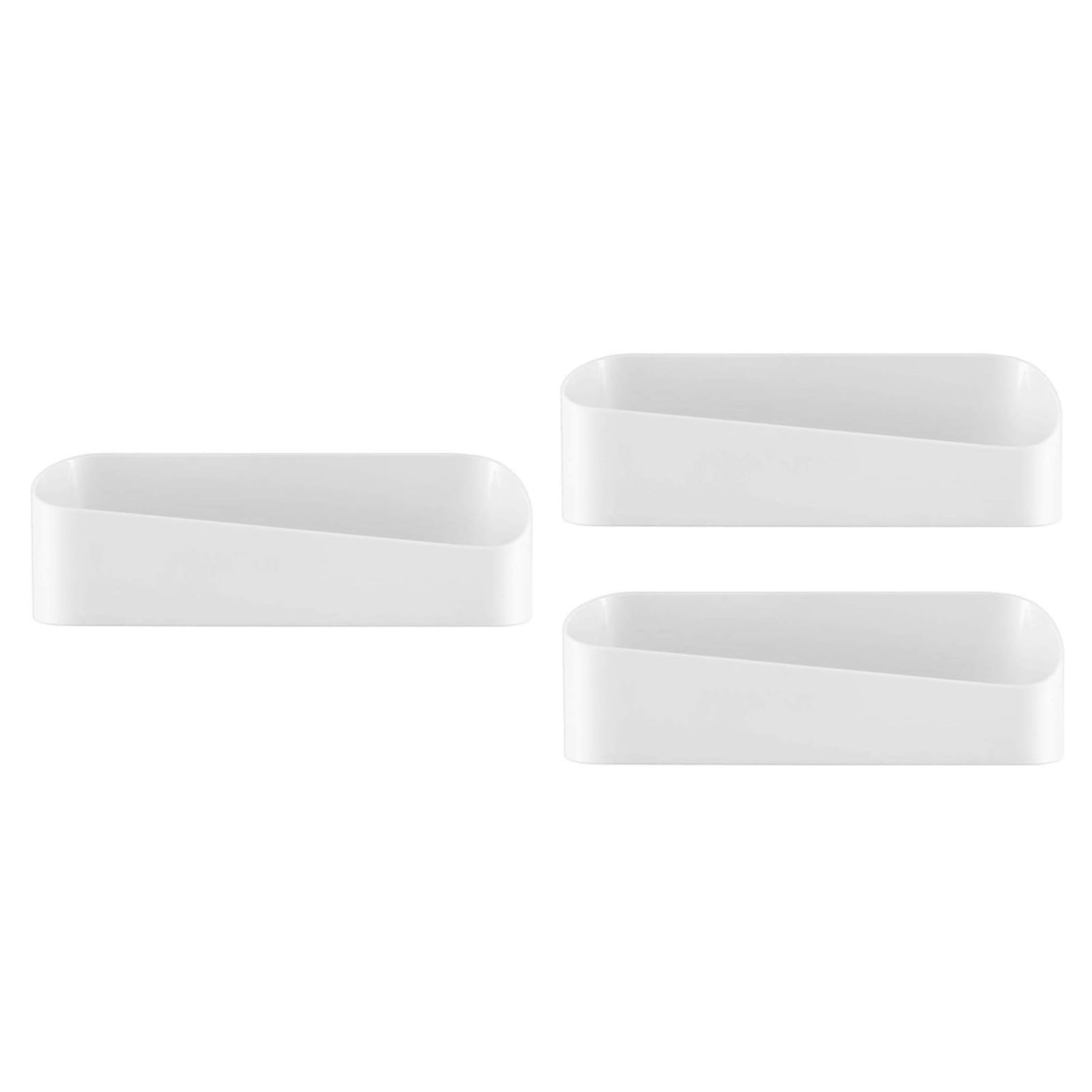 SUNFICON 3 Pack Adhesive Shower Caddy Wall Mounted Bathroom Shelf Organizer Storage Rack No Drilling Shower Shelf Bath