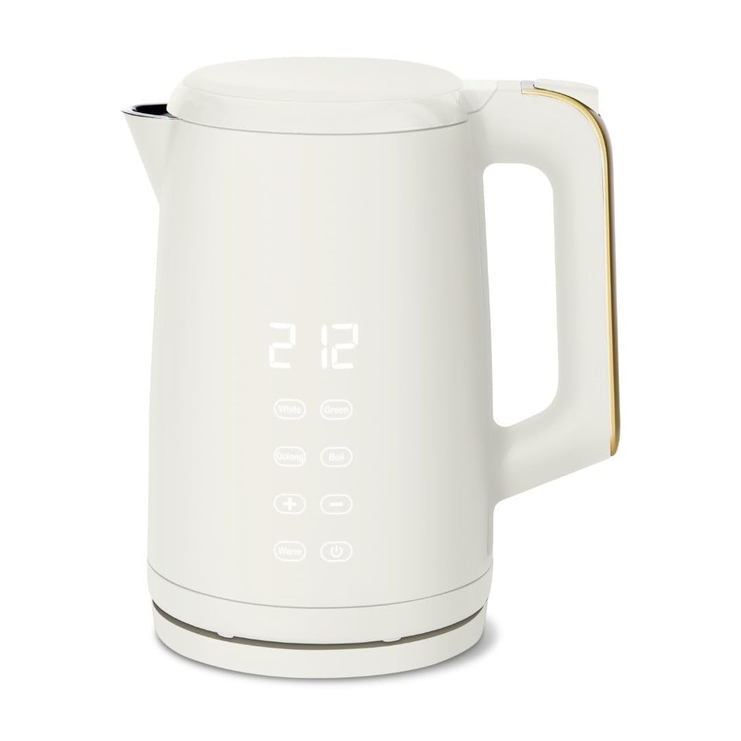 1.7 liter electric kettle 1500 W, one-touch activation, white frosting, tea maker, tea boiler, electric water heater