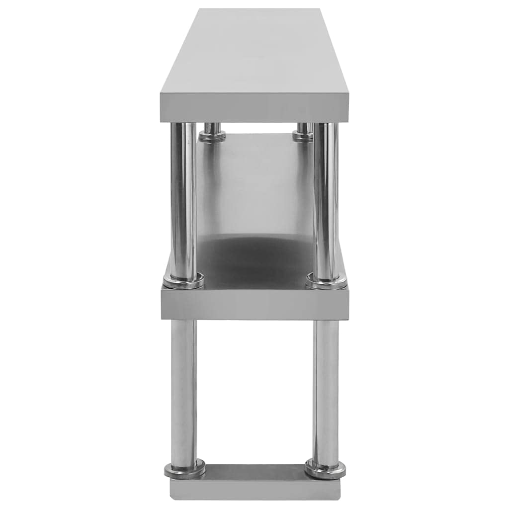Générique Étagère de Table de Travail 2 Niveaux 120x30x65 cm INOX,Entreprise & Industrie, Restauration, (Poids 9.2KG)