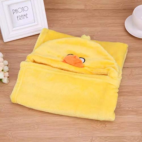 Image of First Kick New Born Baby Blanket Pack of Super Soft Bathrobe Baby Wrapper Durable Fleece Polyester Cum Baby Bath Towel for Baby Boys, Baby Girls, Babies (80cm x 80cm, 0-6 Months) Yellow