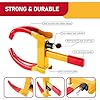 Bargain Crown Pack of 2 Heavy Duty Adjustable Wheel Clamp Locks Anti Theft Security for Cars, Vans, Motorhomes & Trailers (7–11″ Tyres) High Visibility Red & Yellow Weatherproof Wheel Clamp #3
