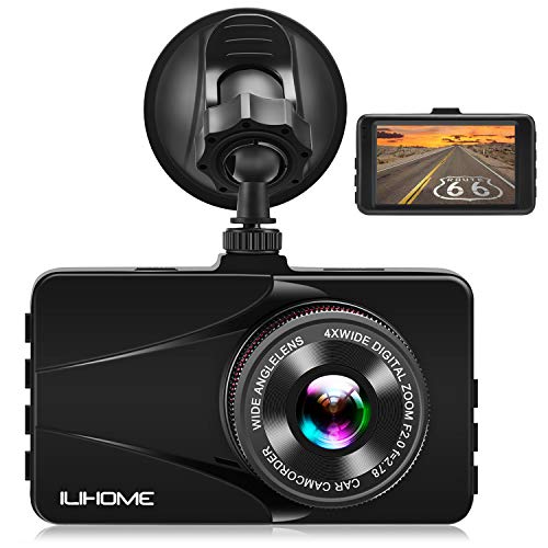 Dash Cam, Ilihome Full HD 1080P Drive Recorder 3.0