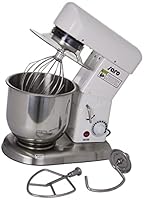 SARO Planetenrührwerk – Inkl. Knethaken, Rührbesen & Flachrührer – Edelstahlkessel – 7,5 L – Stufenlose Geschwindigkeit – 0,5 kW – Modell FP 107