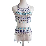 ➤ Matériau de haute qualité : la chaîne de corps du soutien-gorge de bikini de plage d'été est fabriquée en alliage de zinc, la finition est exquise et a une bonne rétention de couleur, pas facile à estomper. Veuillez éviter une immersion prolongée dans l'eau et le vent soufflant au soleil.