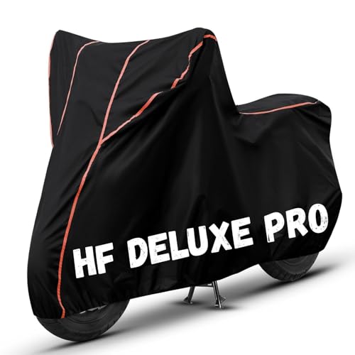 Image of Bike Cover for HF Deluxe Pro 100% Waterproof, Dustproof & Scratch Resistant| Fully Bottom Elastic UV Resistant Heavy Duty Body Cover | All Weather Outdoor Use